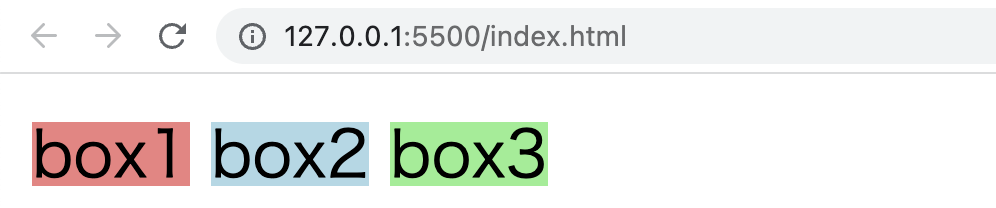 spanタグを3つ並べる